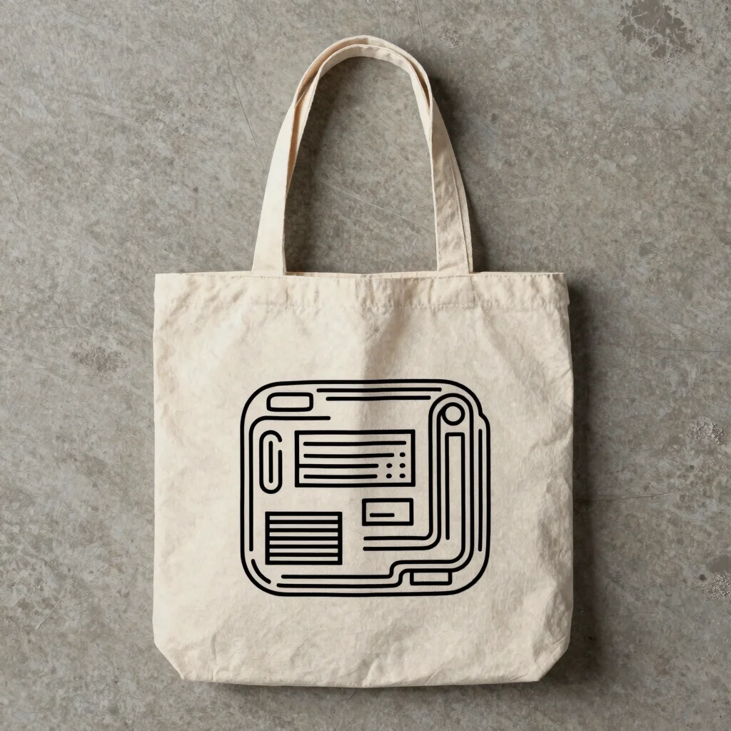 Structured Canvas Tote Bag